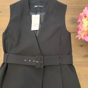 Zara Women’s Vest with fabrics covered belt XL